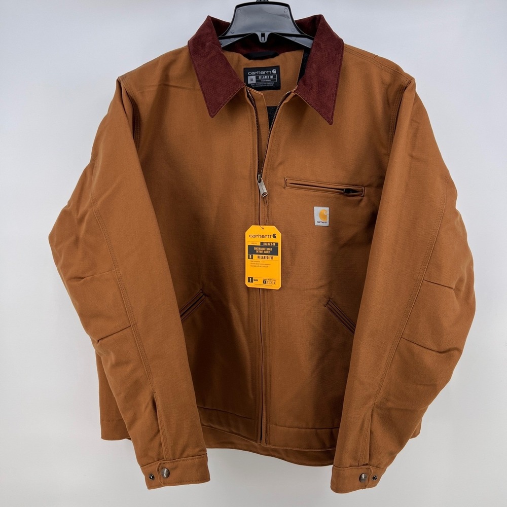 Carhartt OJ3828-M Mens XL Relaxed Fit Duck Blanket-Lined Detroit Jacket New